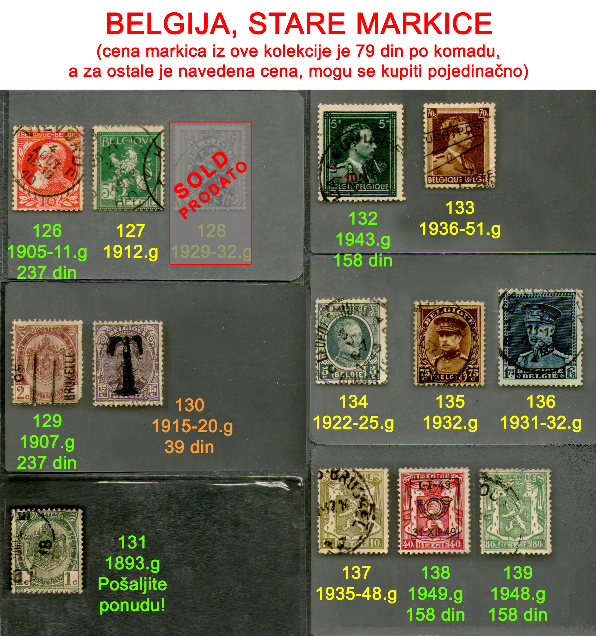 Stare potanske markice, Evropa