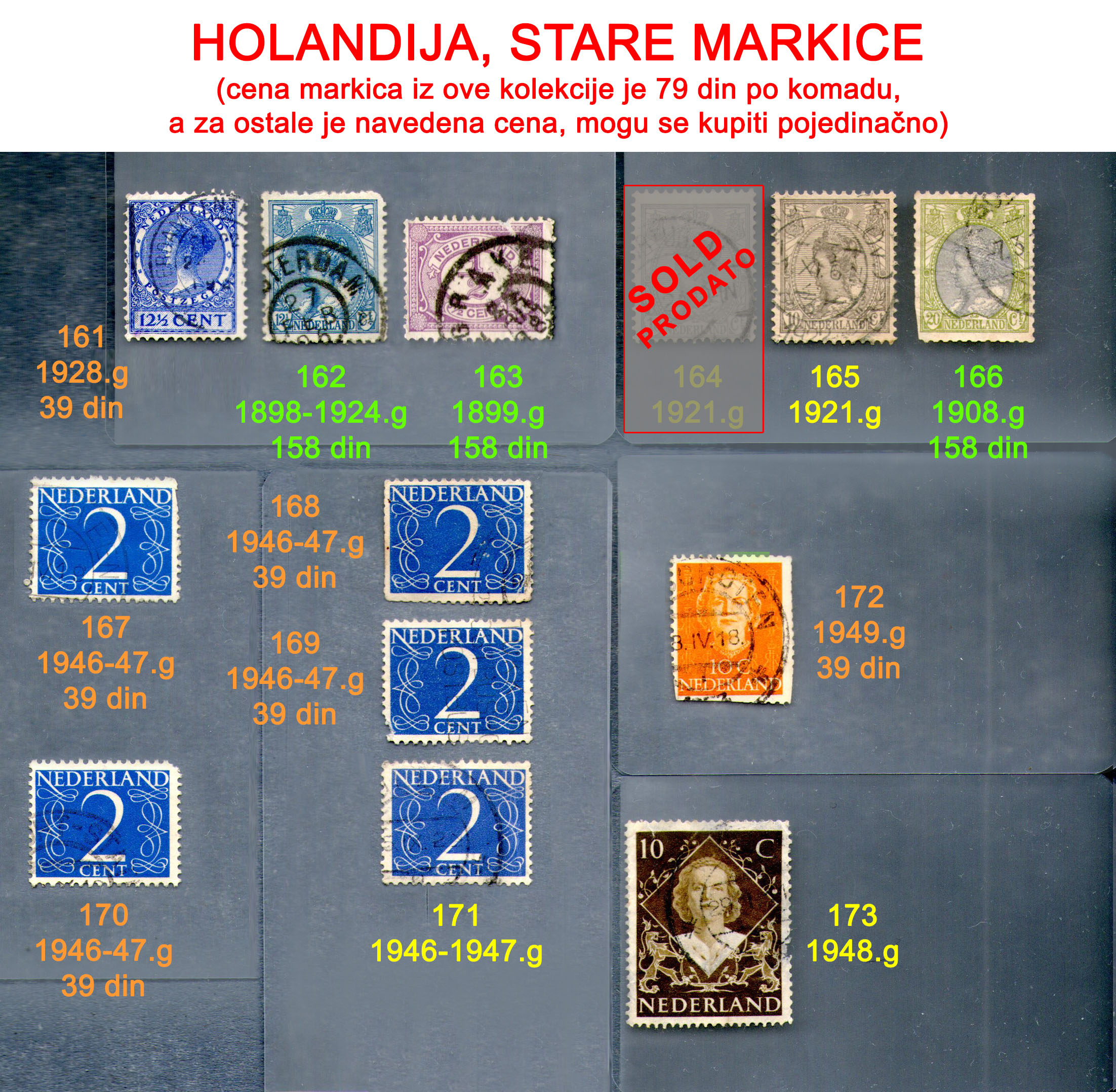 Stare potanske markice, Evropa