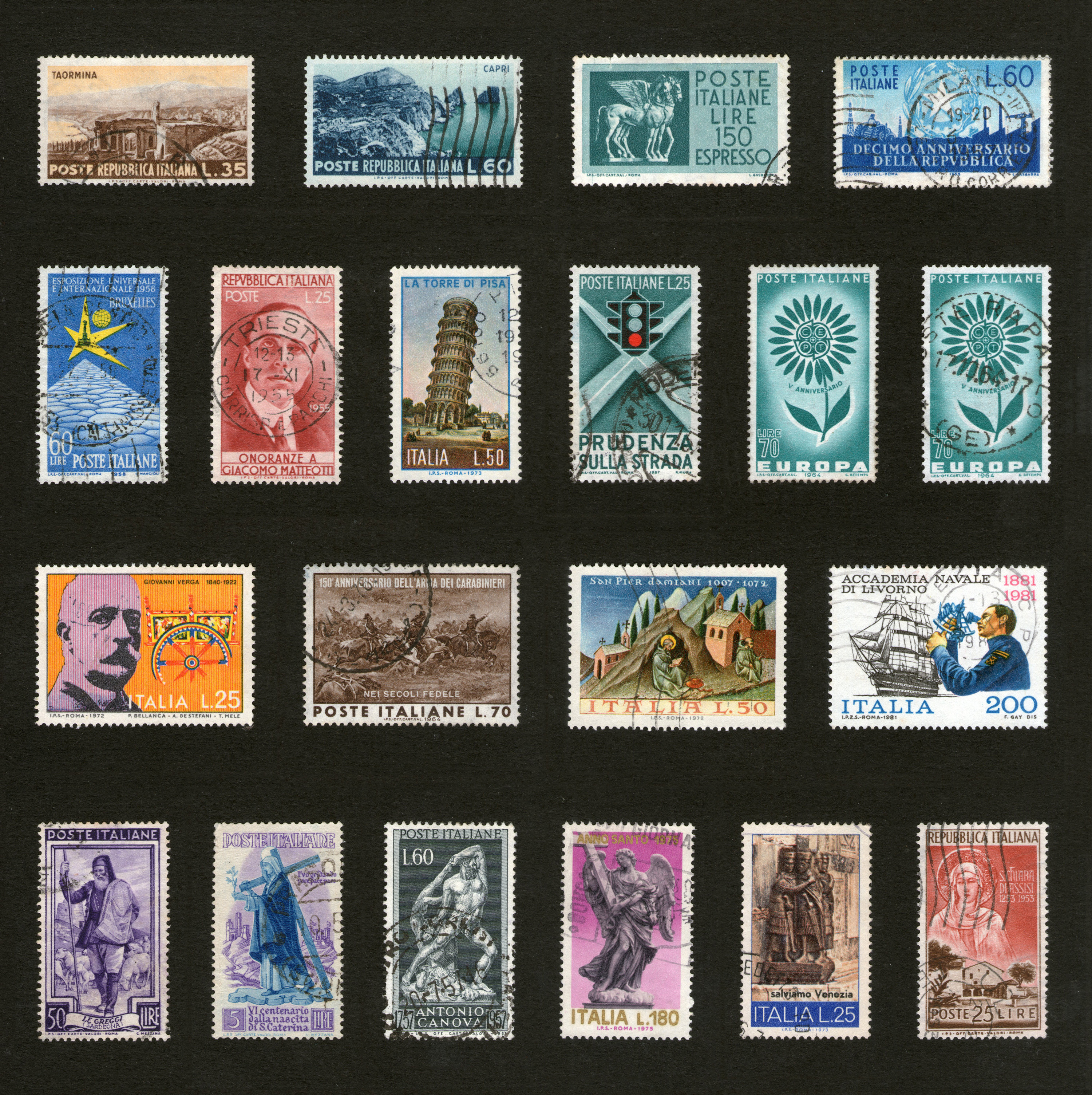 Potanske markice, Evropa